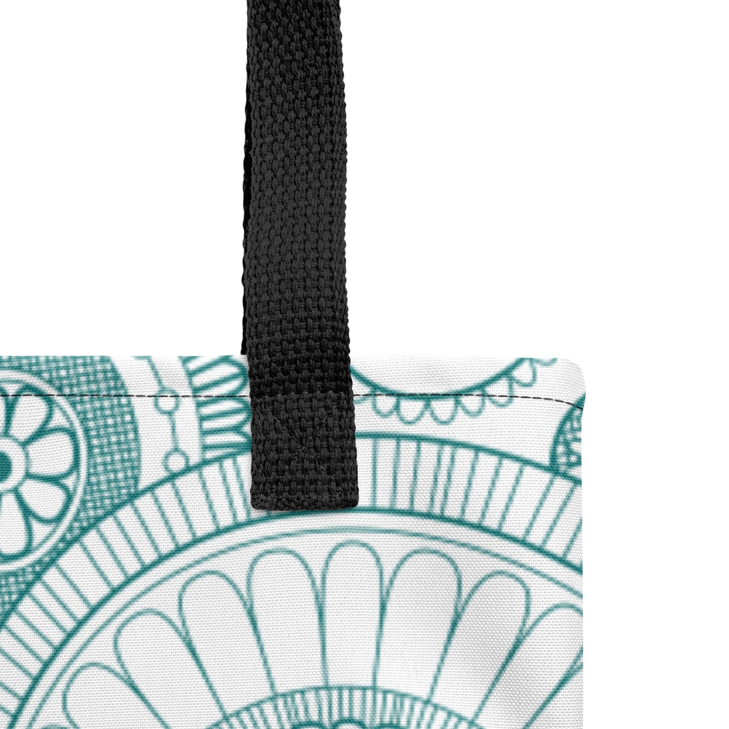 tote bag - teal mandalas