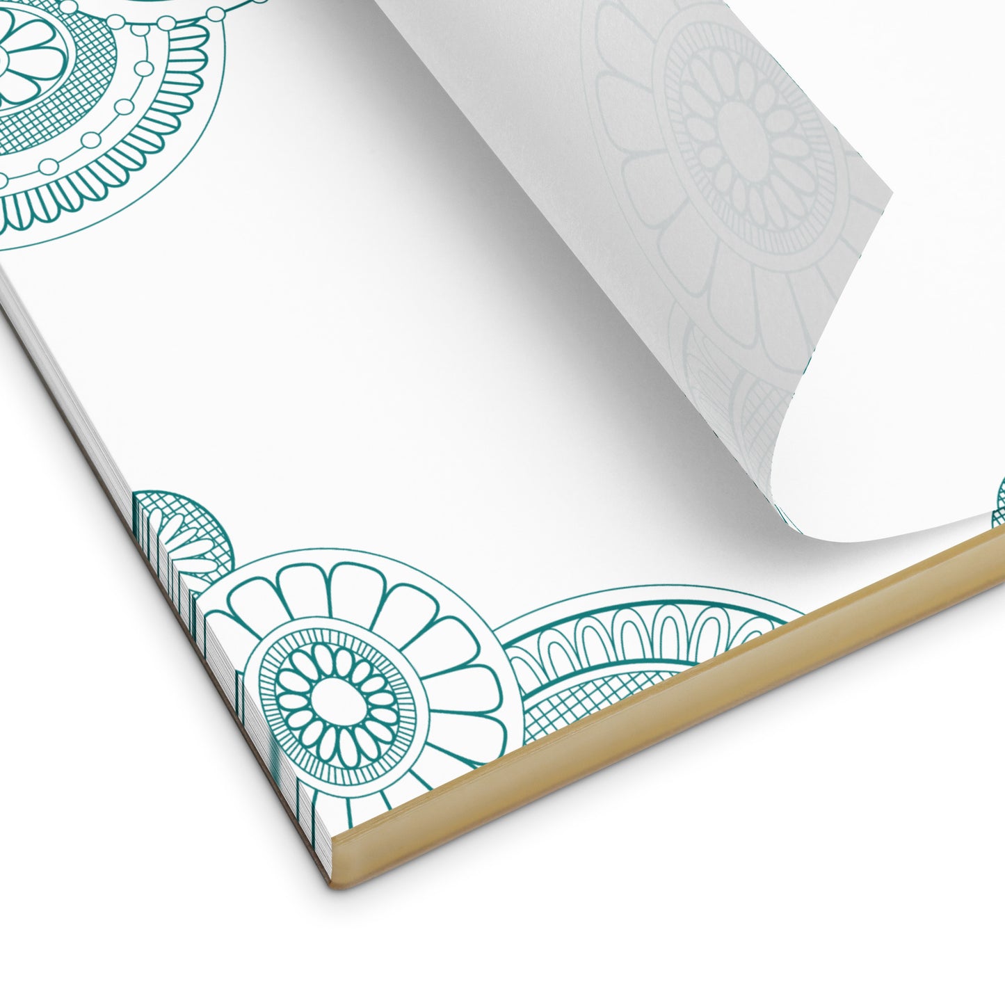 note pad - large - teal mandalas