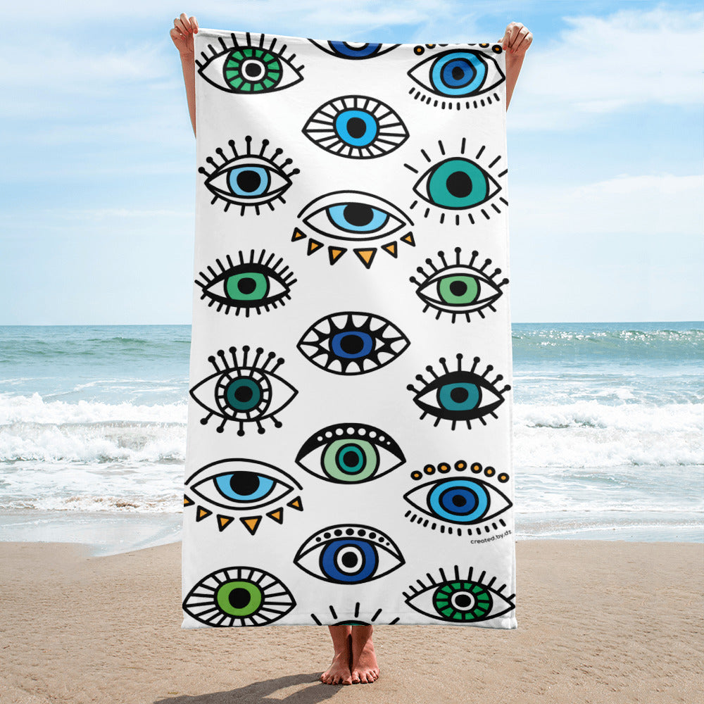 bath / beach towel - eyes