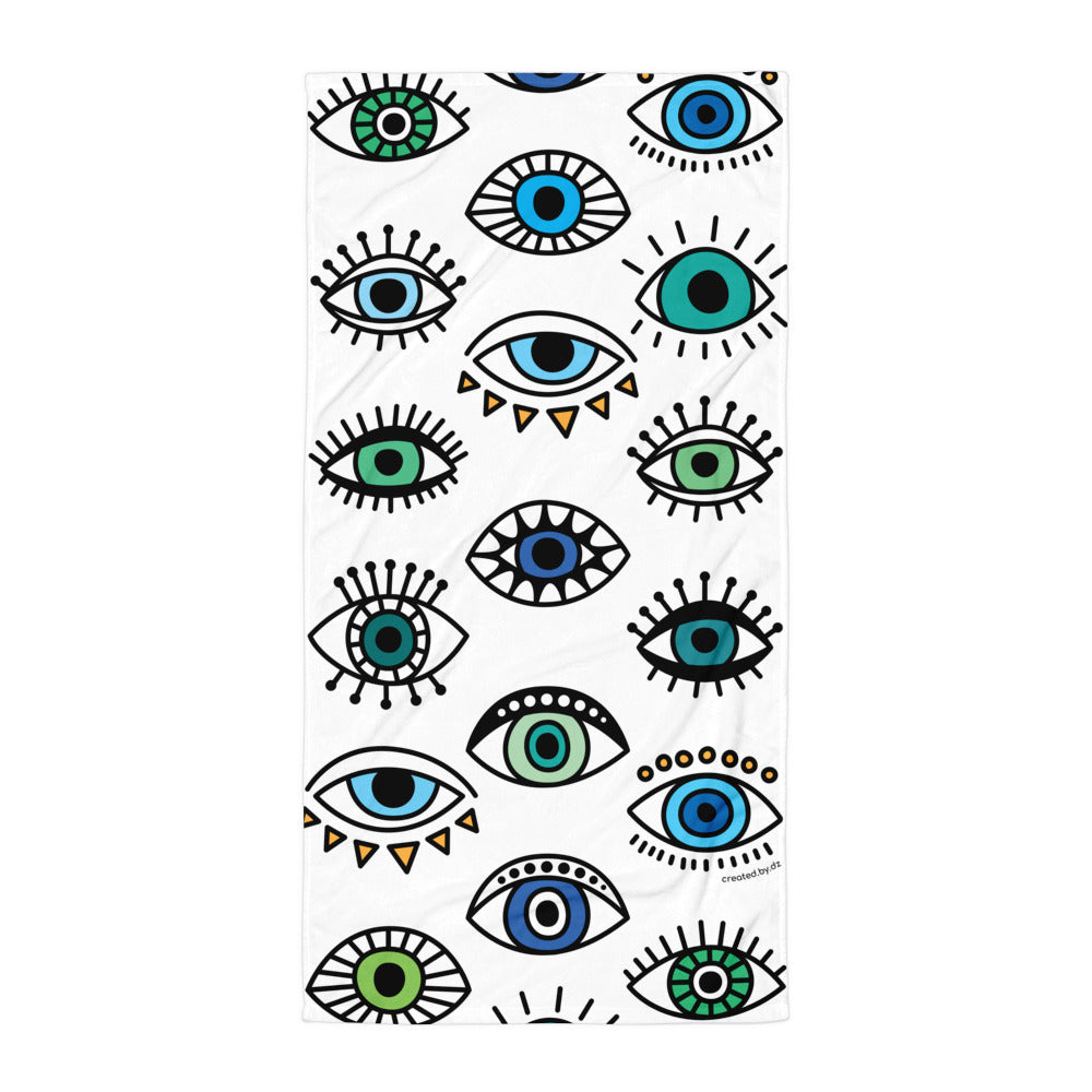 bath / beach towel - eyes