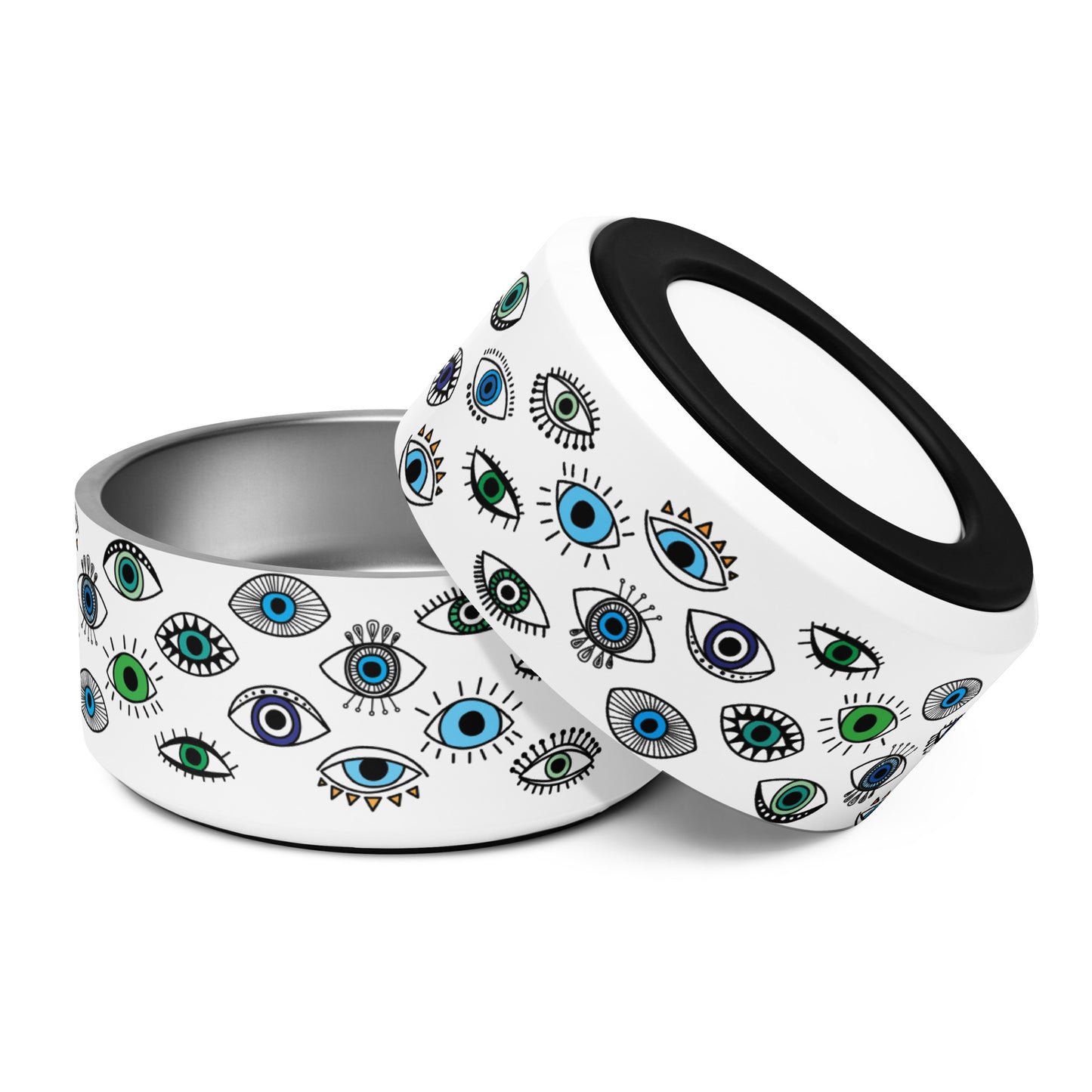 kibble bowl - large - eyes