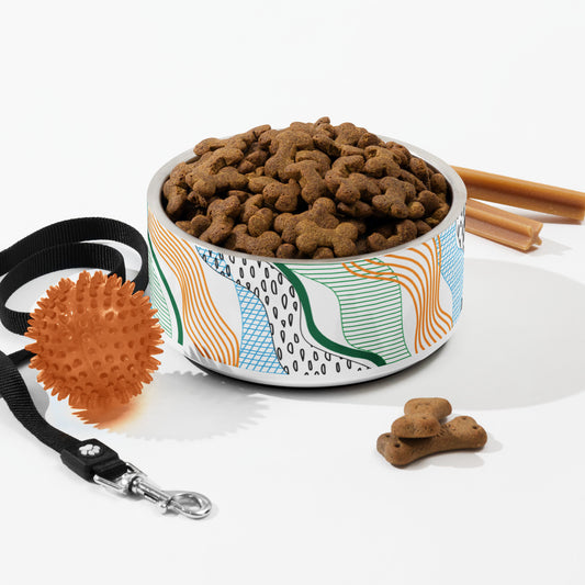 kibble bowl - large - squiggle