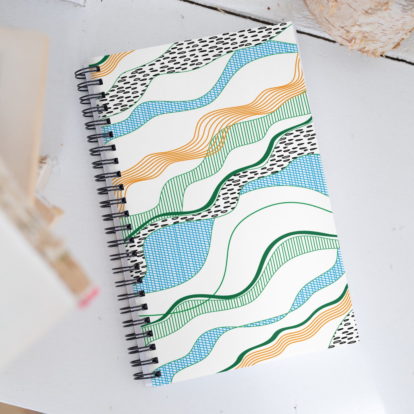 spiral notebook - small - squiggle