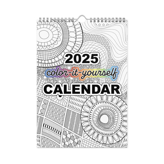 2025 "color-it-yourself" wall calendar